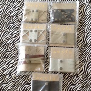 Zeyla Leather Jewelry 7 piece lot of cuffs